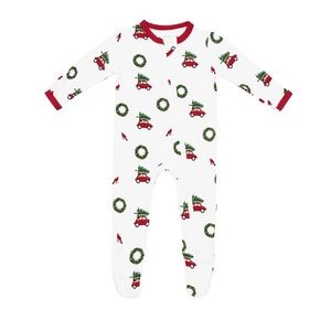 NWT Kyte Baby Wreath Zippered Footie